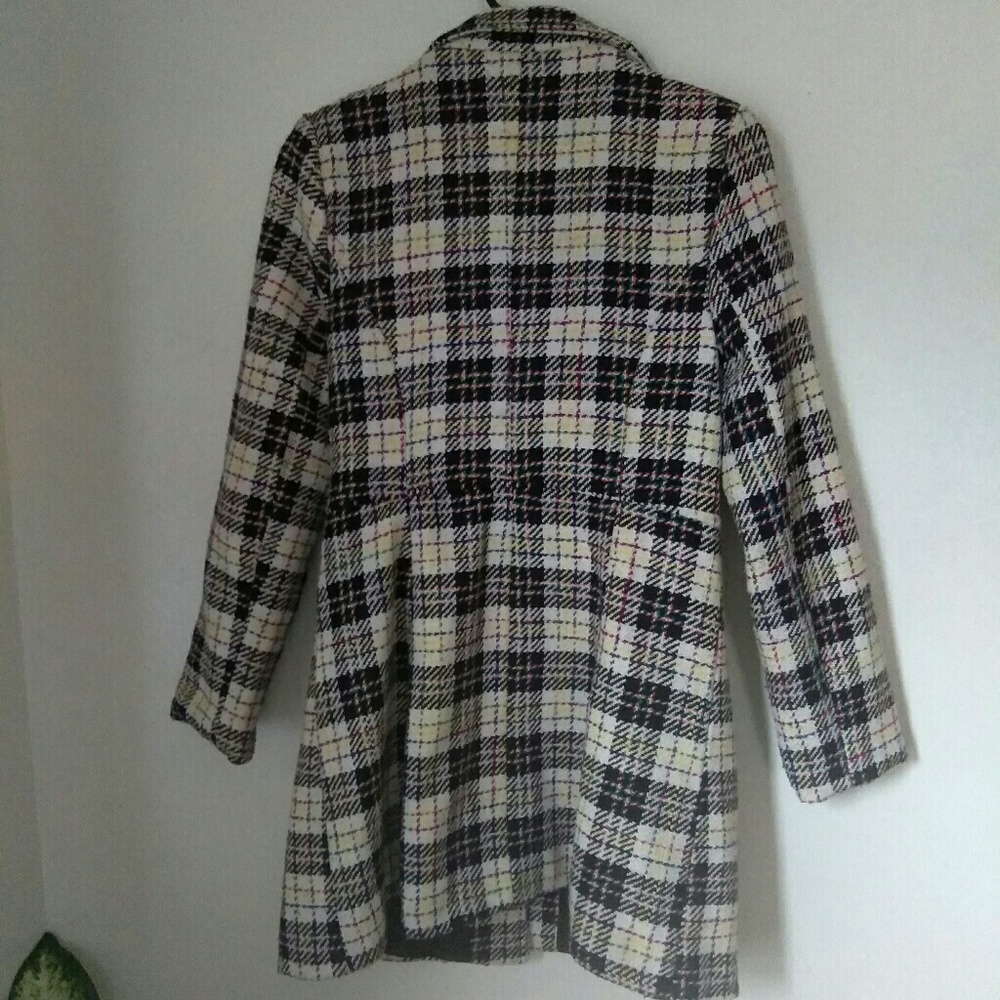 Colorful Plaid Peacoat - Picture 5 of 5